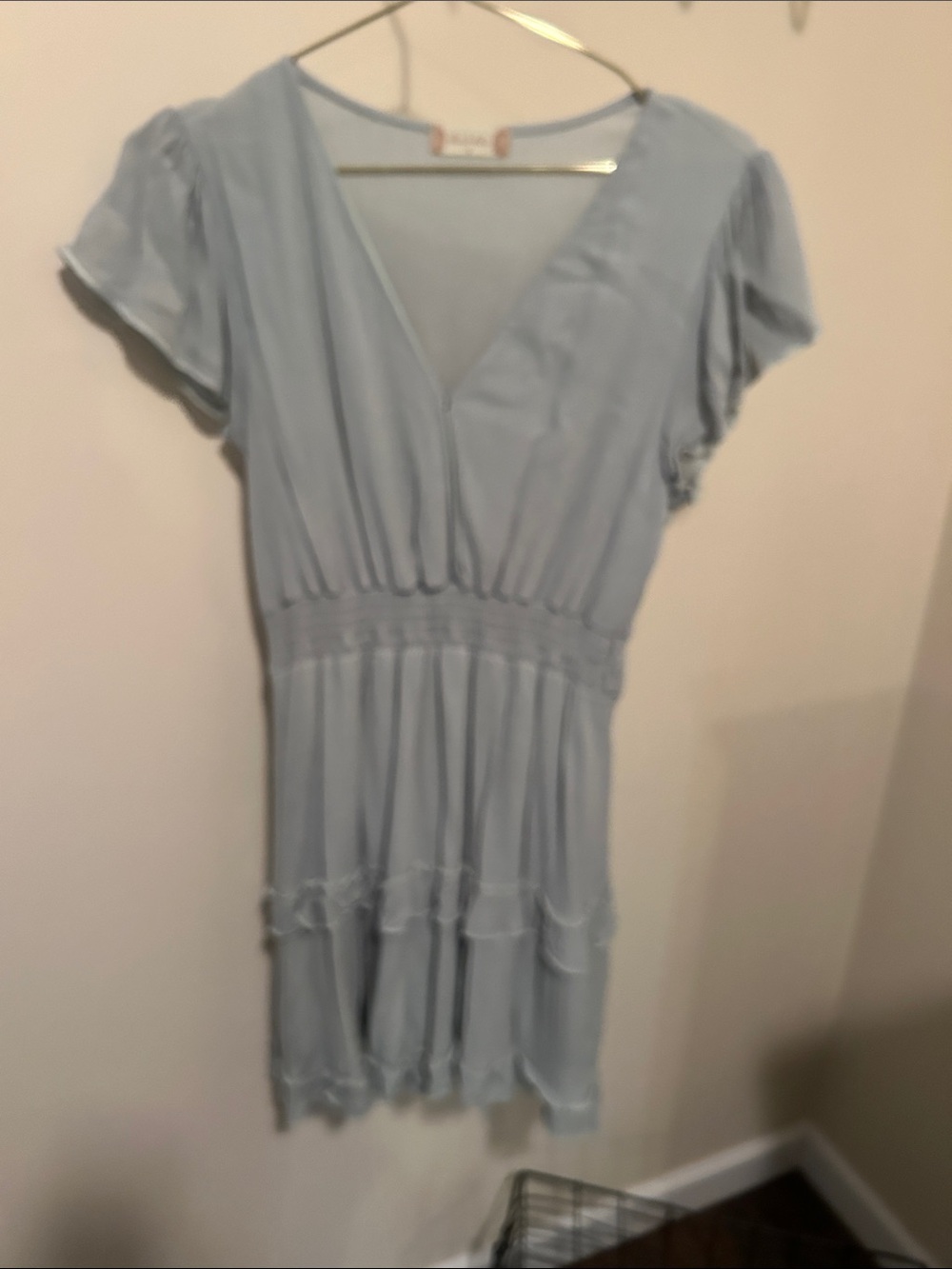 Sage green Altar’d State V-Neck Short Sleeve Dress - size small